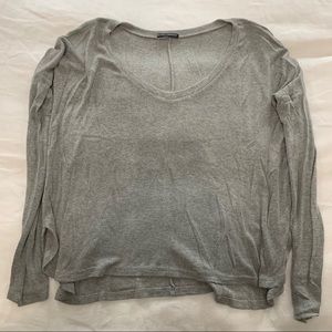 Brandy Melville Gray Long Sleeve Top